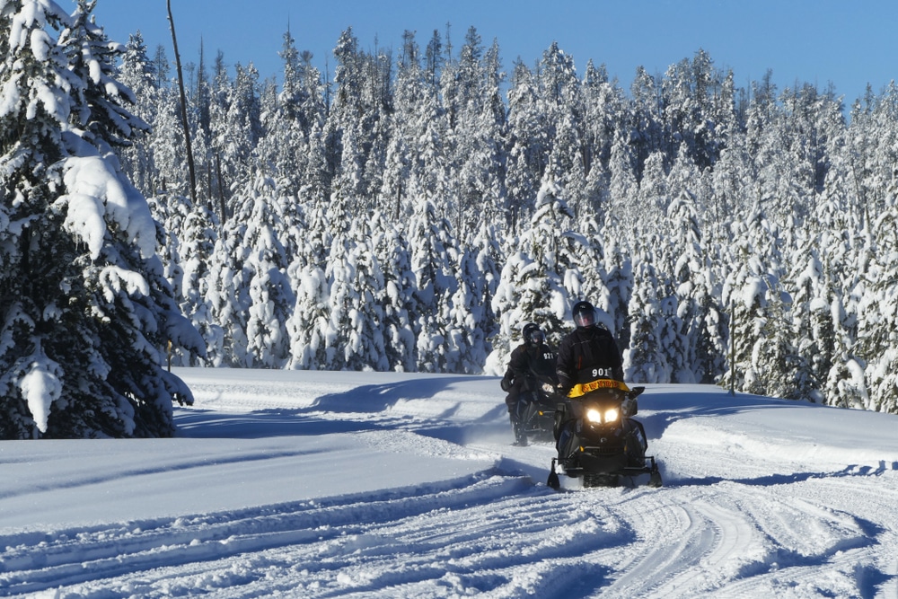 West,Yellowstone,,United,States,-,January,20,2018:,Winter,Snowmobiling