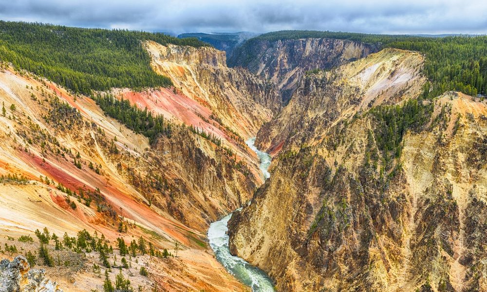 View,At,A,Vivid,Grand,Canyon,Of,The,Yellowstone,And